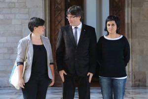 Carles Puigdemont con Anna Gabriel