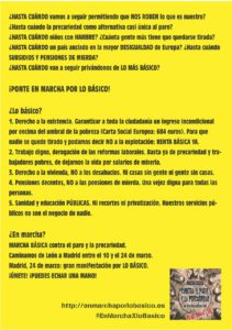 Marea básica contra el paro y la precariedad